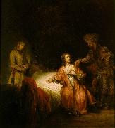 REMBRANDT Harmenszoon van Rijn Joseph Accused by Potiphar's Wife Spain oil painting artist